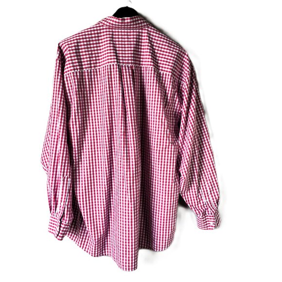Dockers Men's Long Sleeve Button Down Red White Blue Check Shirt 2XLT NWOT TALL - Picture 3 of 10